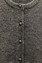 METAL BUTTONS KNIT CARDIGAN