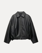Belted Leather Jacket