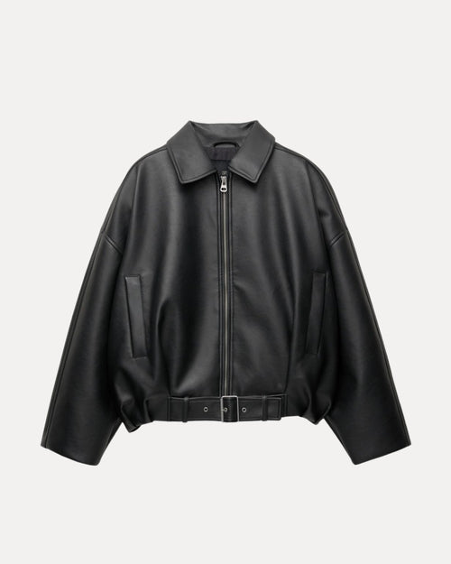 Belted Leather Jacket