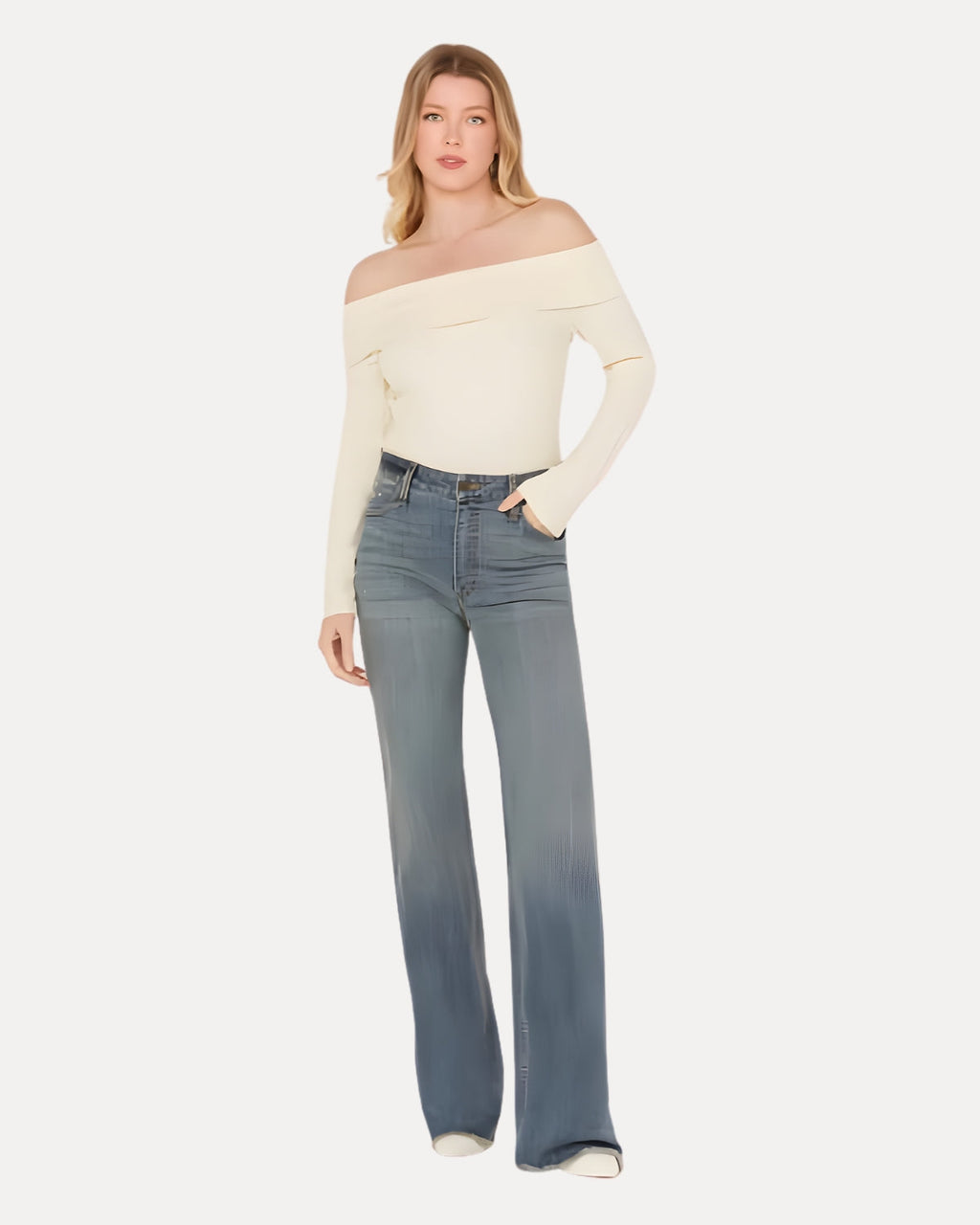Wash Flared Jeans