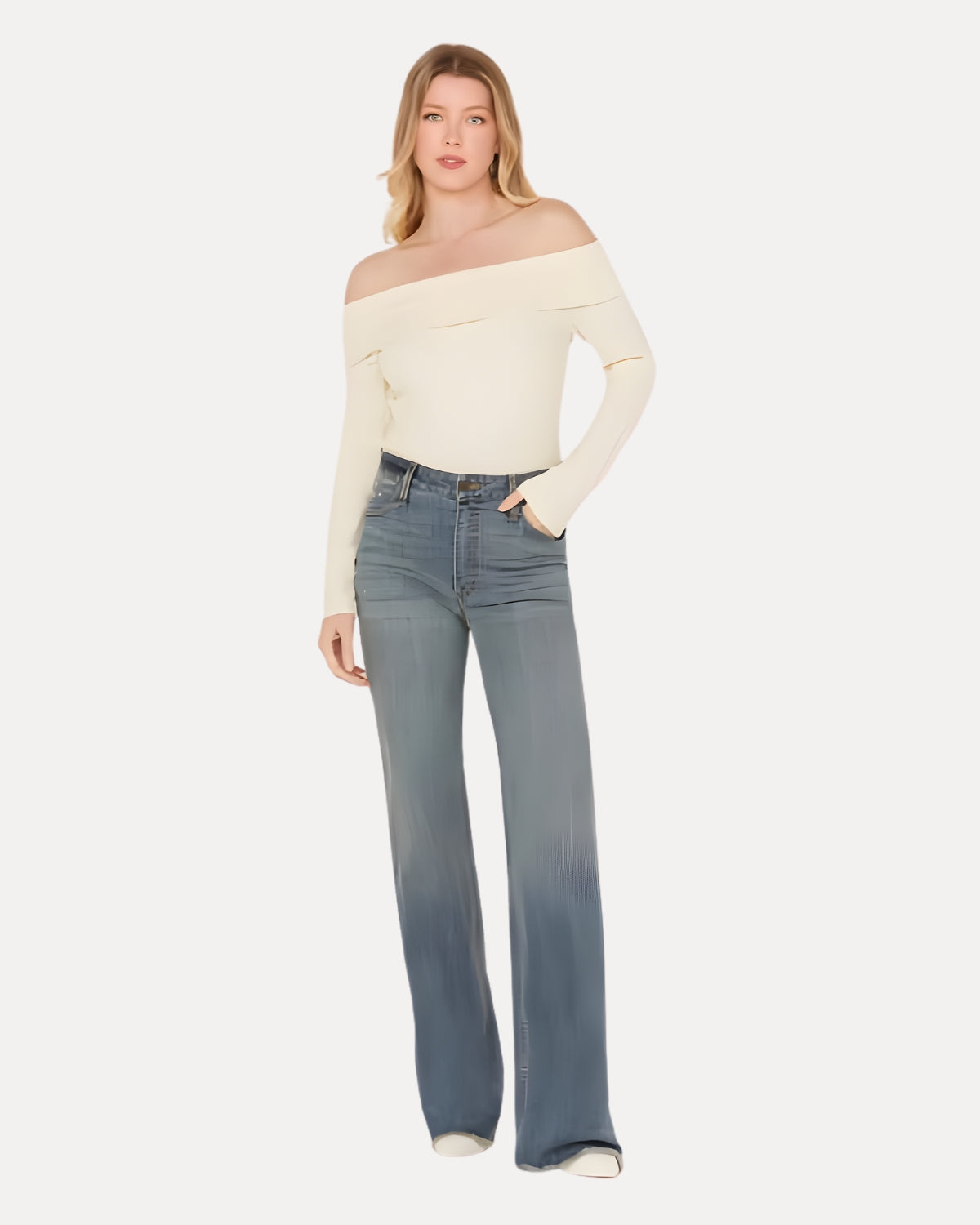 Wash Flared Jeans