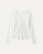 Ruched Henley Top