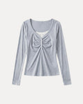 Ruched Henley Top