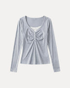 Ruched Henley Top