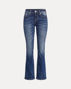 Embroidered Flare Jeans