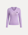 Cable Knit V-Neck Sweater