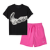 Full Set / Black and Pink / M