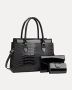 Textured Classic Handbag Set