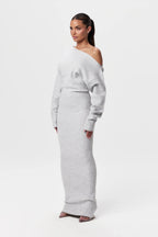 Drop Shoulder Sweater Dress