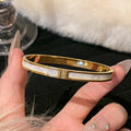 Classic Bracelet with Mother-of-Pearl and Zirconia Detail